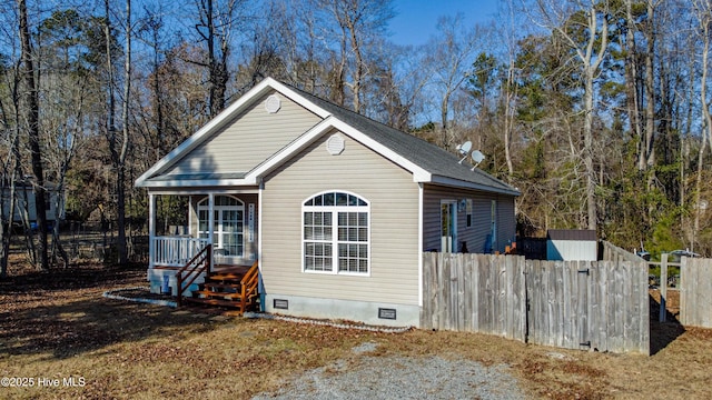 view of front of home with covered porch