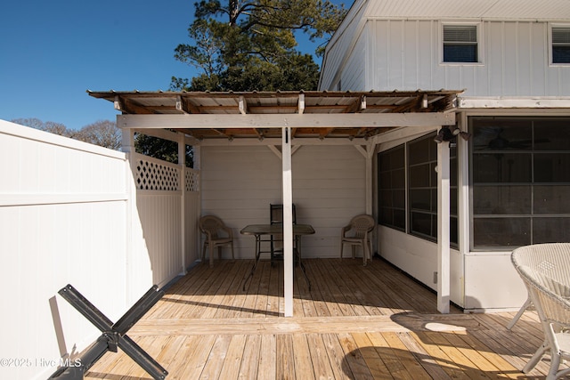 view of wooden deck