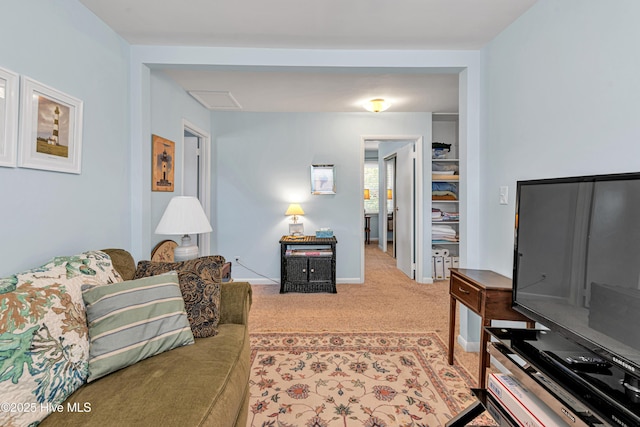 view of carpeted living room