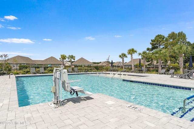 view of pool with a patio