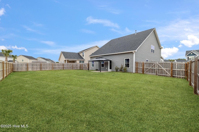 view of yard with a gazebo