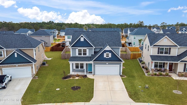 view of front of home featuring a front lawn