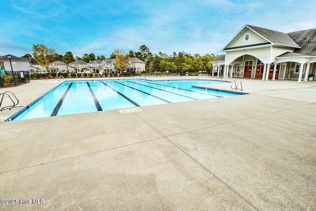 view of pool with a patio area