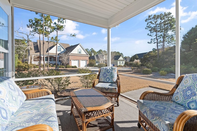 view of sunroom