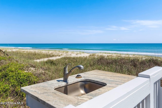 property view of water with a view of the beach