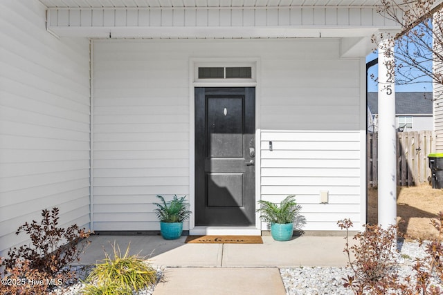 view of property entrance