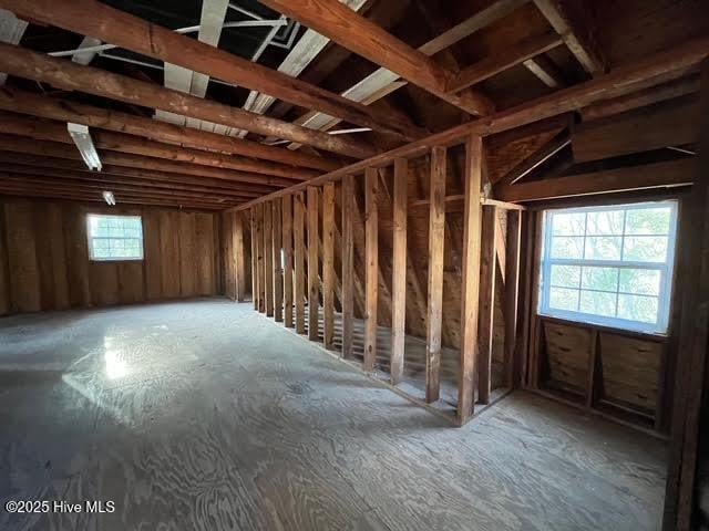 view of attic