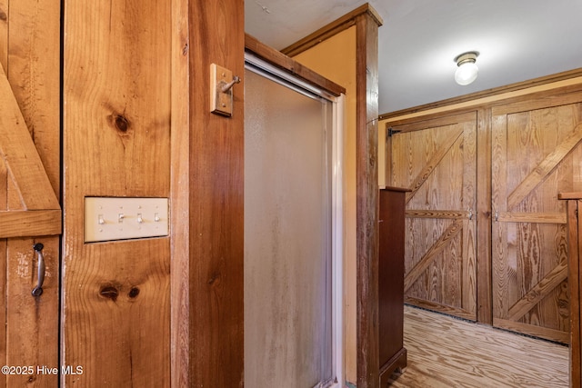 bathroom with wood finished floors