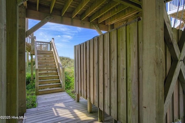 1280 New River Inlet Rd, North Topsail Beach, NC 28460 - deck featuring stairs