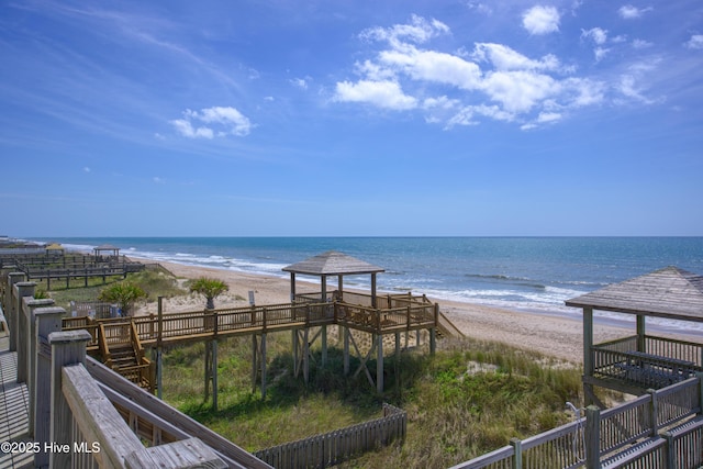 1280 New River Inlet Rd, North Topsail Beach, NC 28460 - water view featuring a gazebo and nearby beach