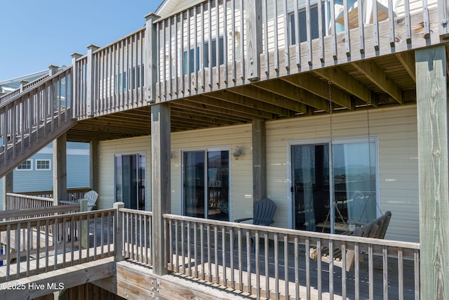 1280 New River Inlet Rd, North Topsail Beach, NC 28460 - view of wooden terrace