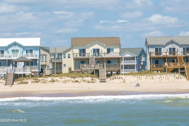 property view of water with a view of the beach