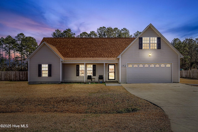 view of front of house with covered porch