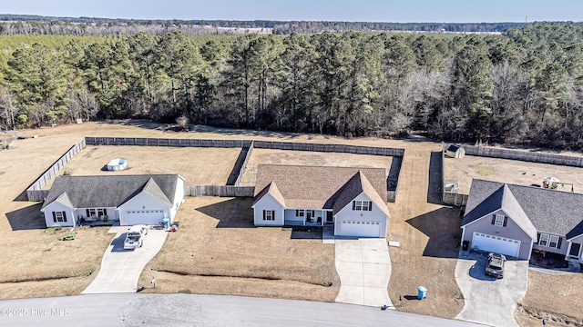 birds eye view of property