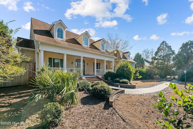 view of front of home featuring a porch