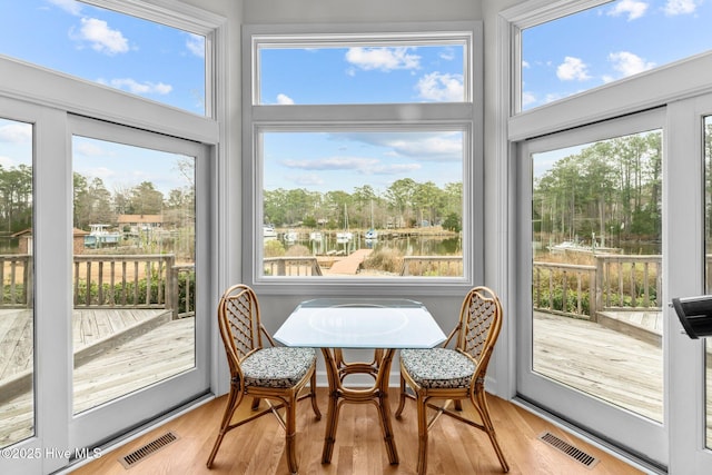 sunroom with a wealth of natural light