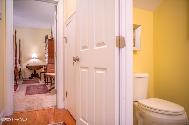 hall with light wood-type flooring