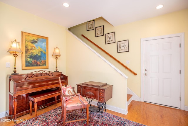 foyer featuring hardwood / wood-style flooring