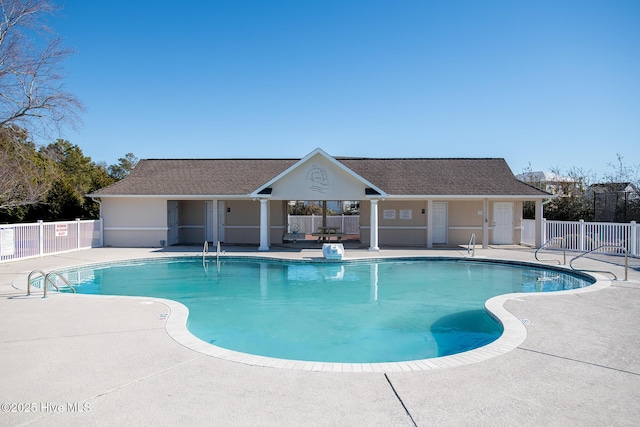 view of pool featuring a patio