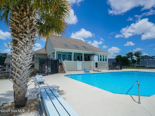 view of pool with a patio