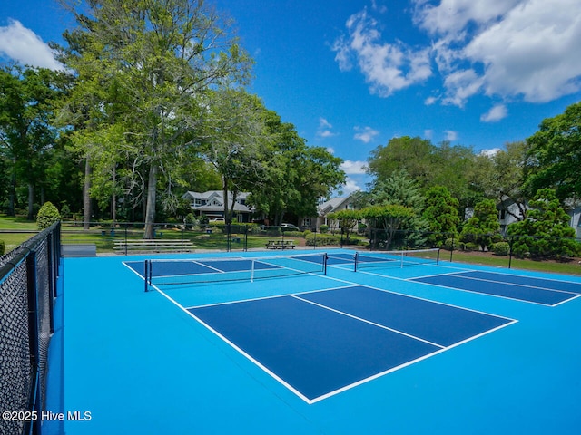 view of sport court featuring basketball court