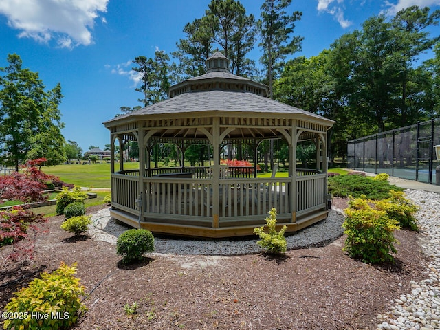 view of property's community with a gazebo