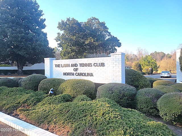 view of community sign