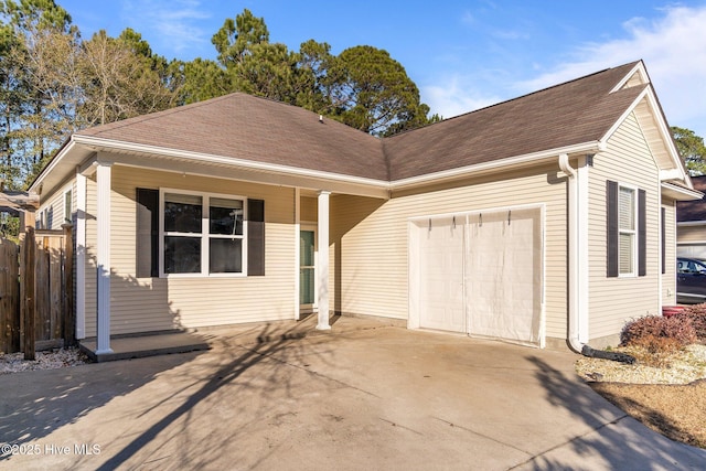 view of front facade with a garage