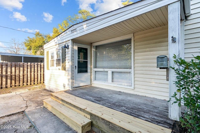 wooden terrace with fence