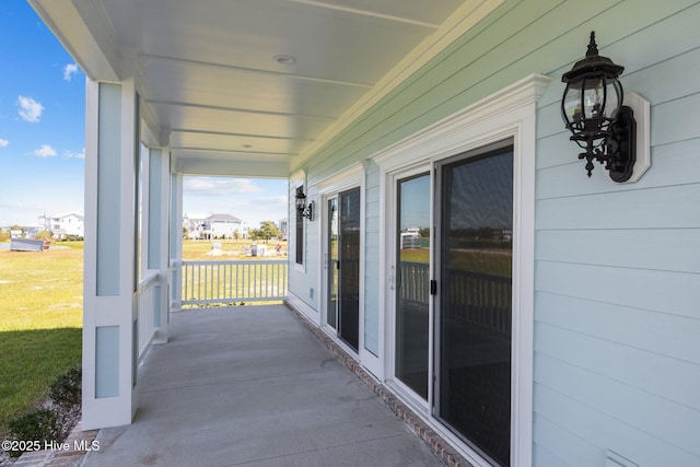 balcony with a porch