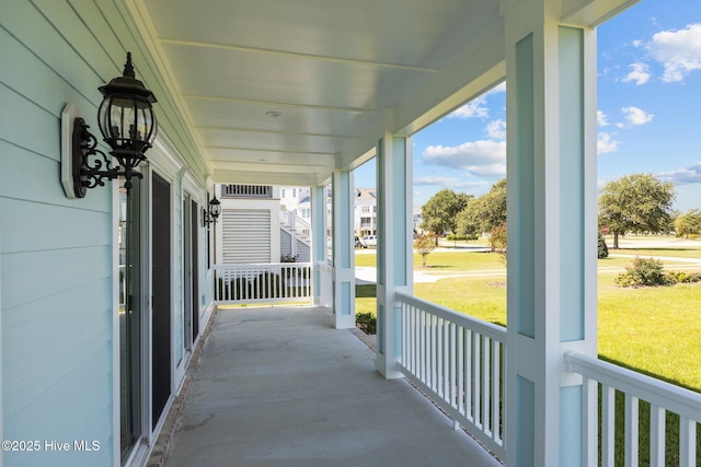 exterior space with covered porch