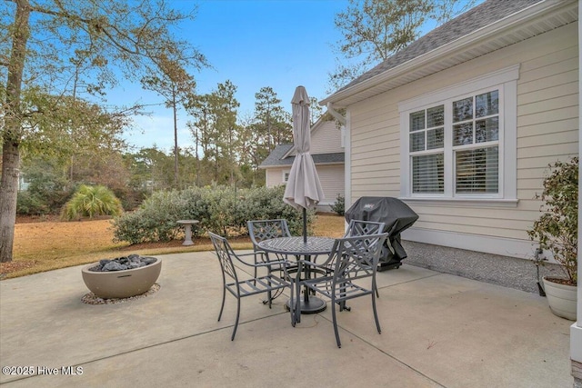 view of patio with area for grilling