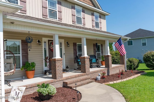 view of front of property with covered porch