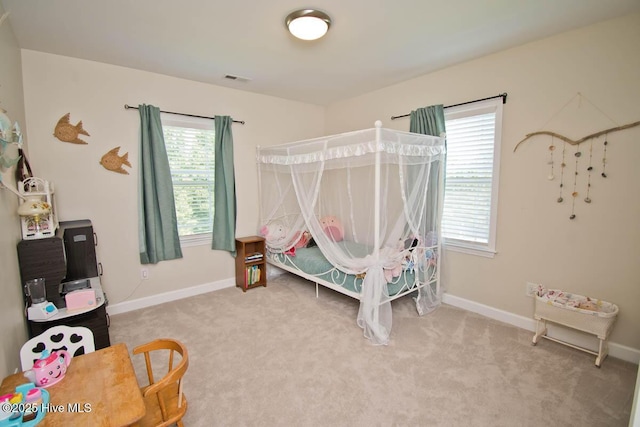 view of carpeted bedroom