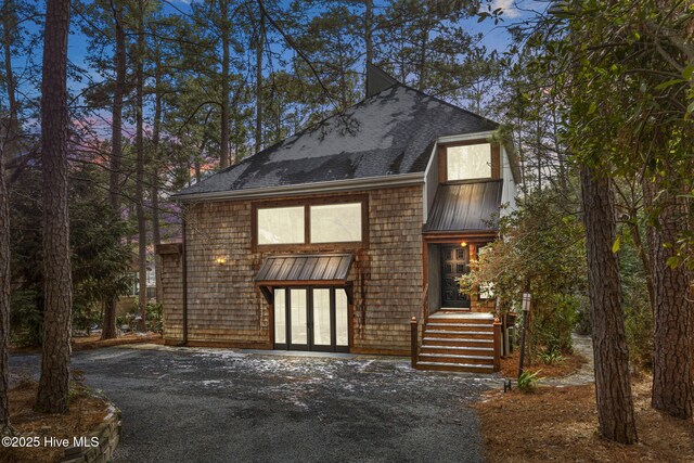 view of front of house with french doors