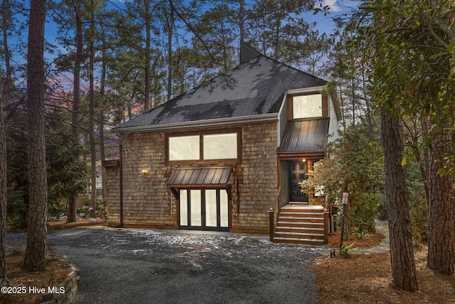 view of front of house featuring french doors