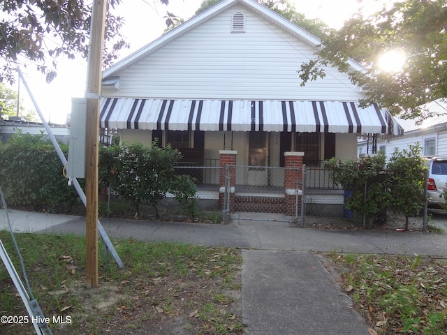 view of front facade with a porch