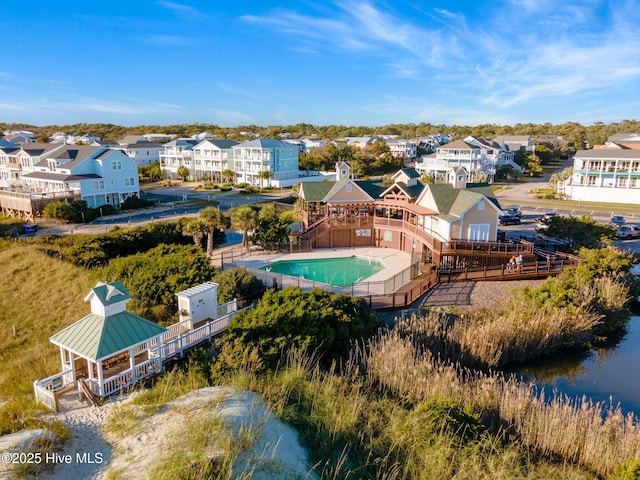 drone / aerial view with a residential view