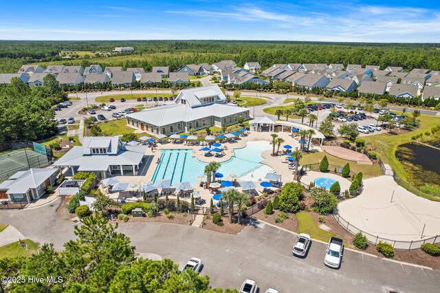 birds eye view of property featuring a residential view