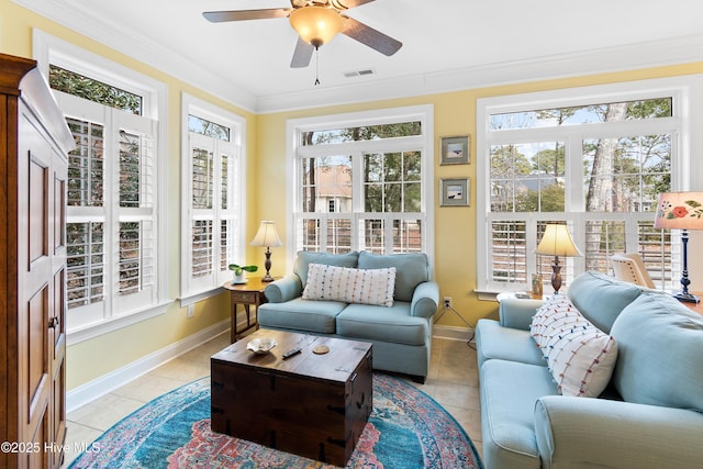 sunroom / solarium with visible vents