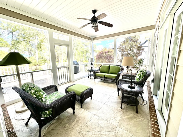 sunroom featuring a healthy amount of sunlight