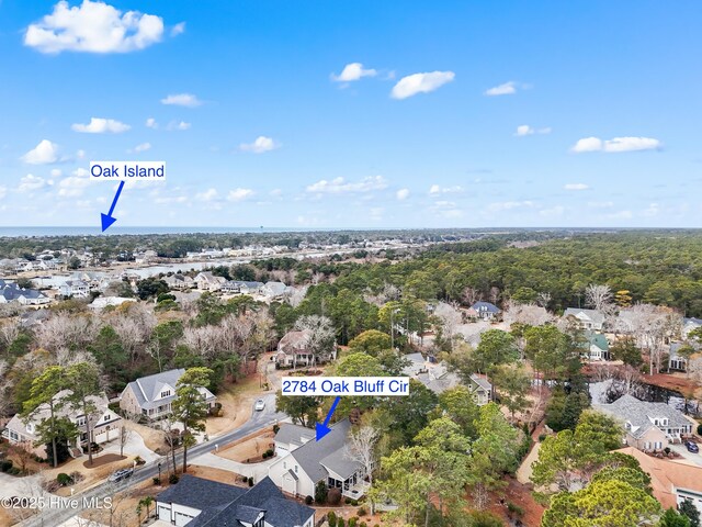 aerial view featuring a residential view