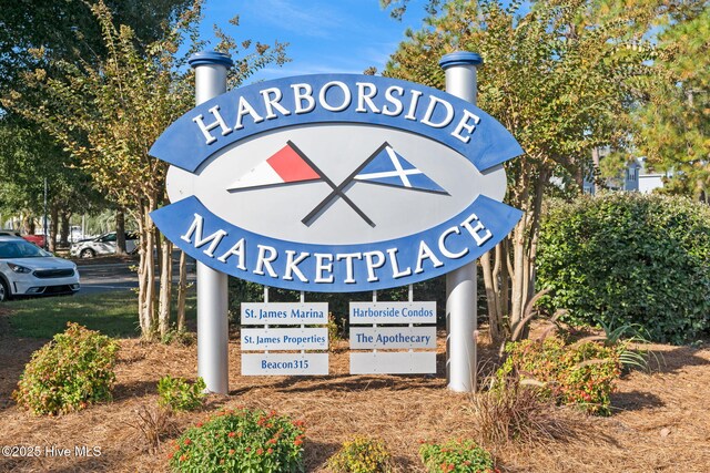 view of community sign