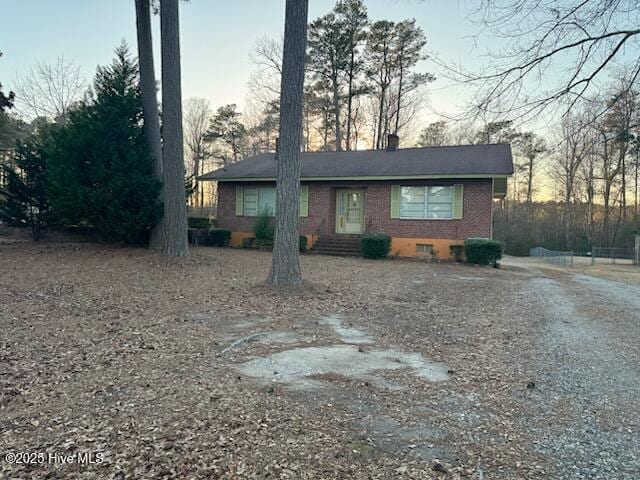 view of ranch-style house