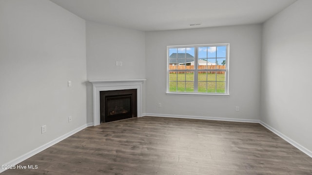 3901 Althorp Dr W, Wilson, NC 27893 - unfurnished living room with dark hardwood / wood-style floors