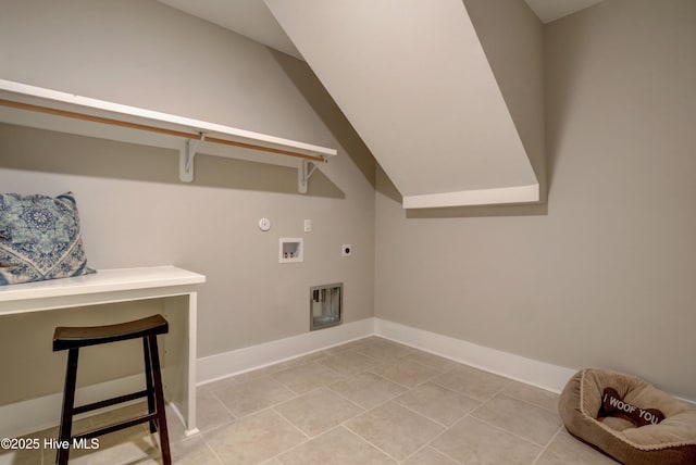 laundry area featuring washer hookup, hookup for a gas dryer, and electric dryer hookup