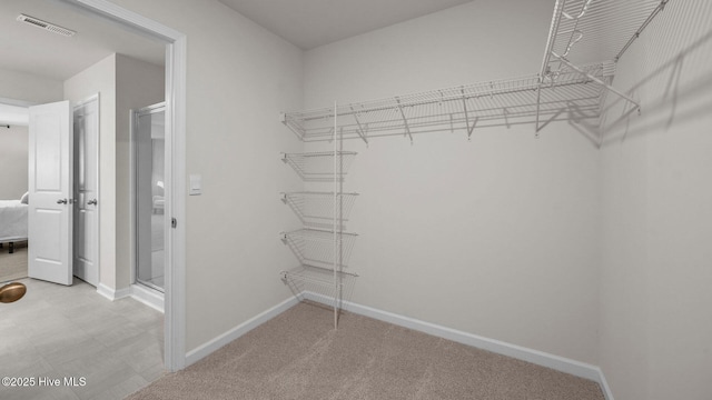 view of walk in closet