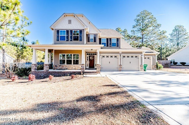 craftsman house featuring a porch