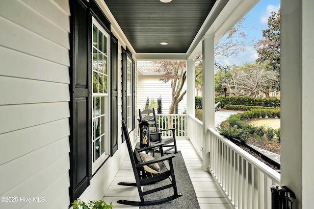 balcony with covered porch