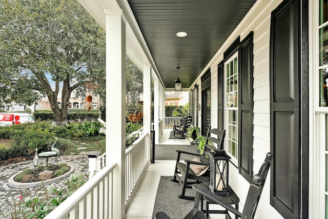 balcony with covered porch